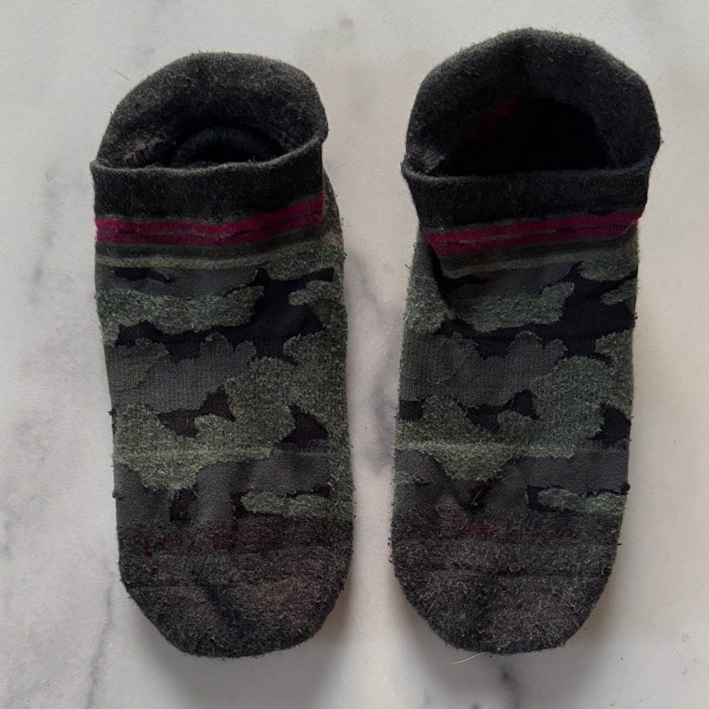 Pure Barre Camo Patterned Ankle Grip Socks